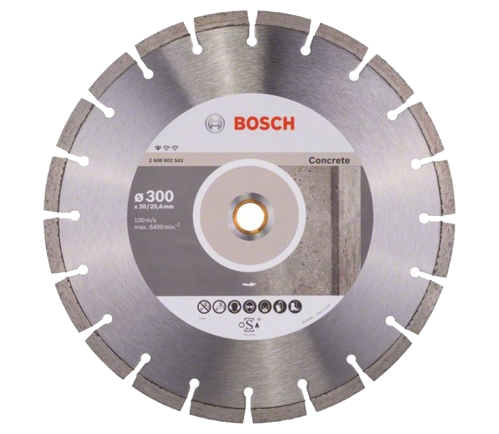 Disc de tăiat cu diamant BOSCH Standard for Concrete 300mm Segmentat Beton/Piatră