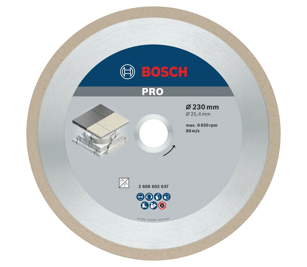Disc de tăiat cu diamant BOSCH Best for Ceramic 230mm Solid Ceramică/Marmura/Granit