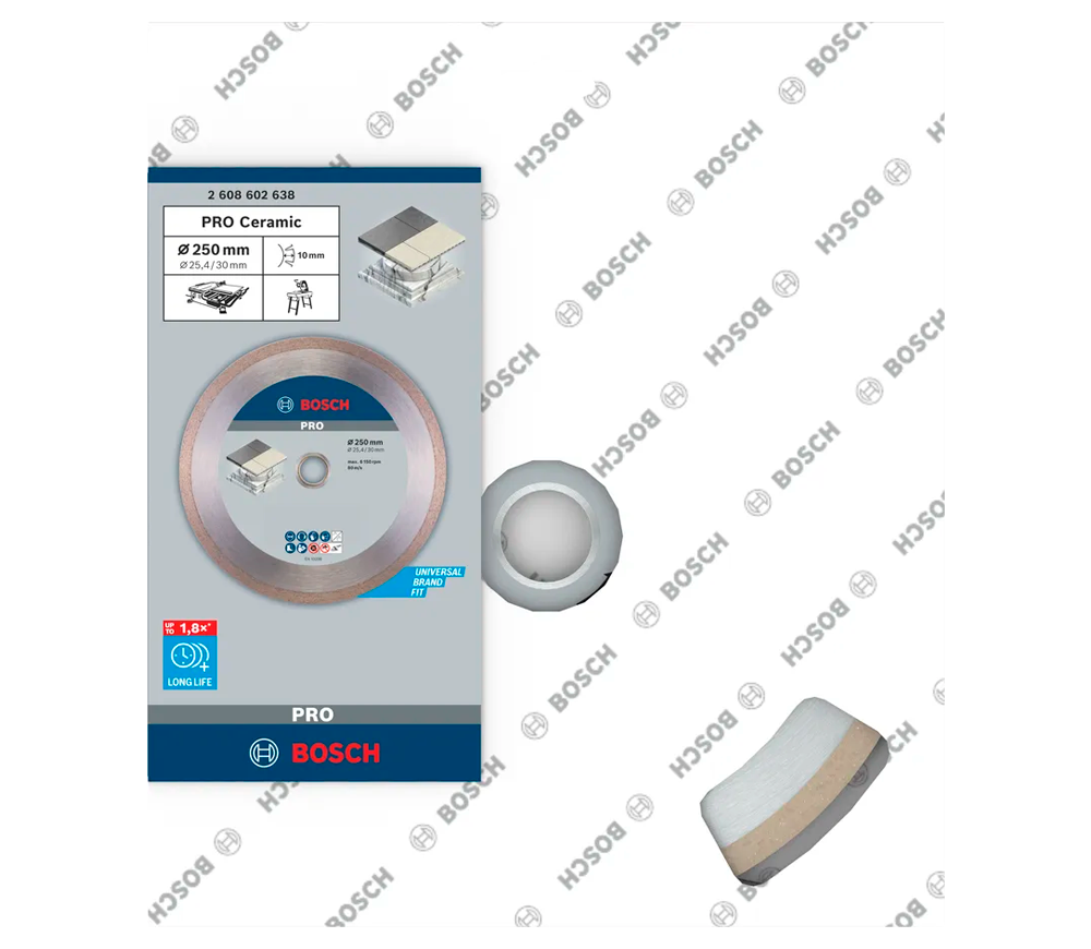 Disc de tăiat cu diamant BOSCH Best for Ceramic 250mm Solid Ceramică/Marmura/Granit-3