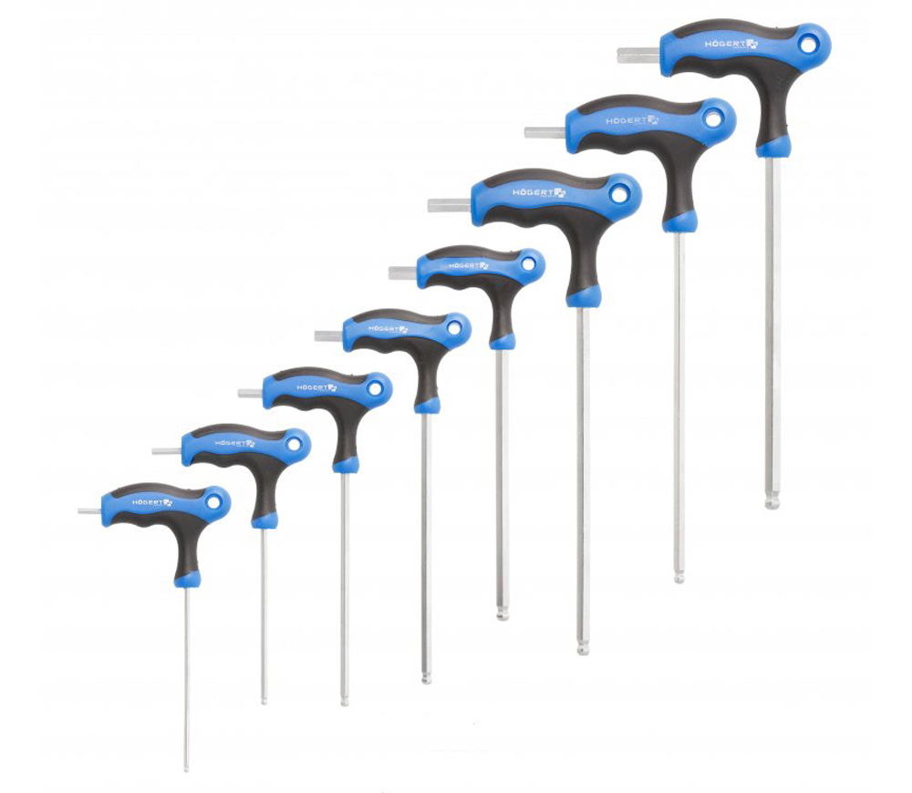 Set chei hexagonale tip „T” cu cap sferic HOEGERT HT1W880 2-10mm