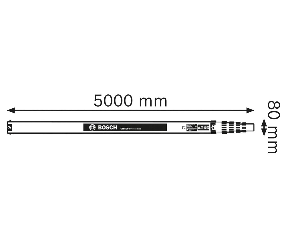 Lată de nivelare BOSCH GR 500 5000mm Aluminiu-3