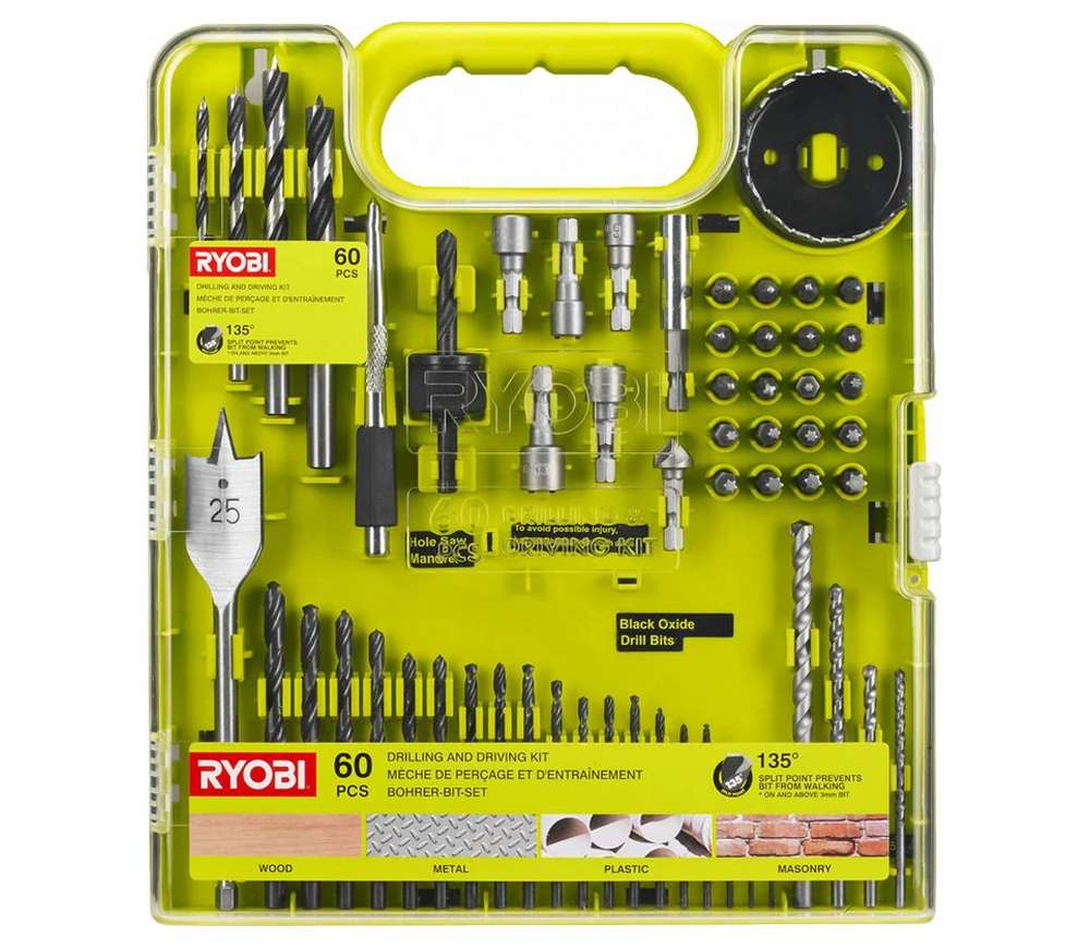 Set de burghie și biți RYOBI RAKDD60 PH/PZ/SL/TX