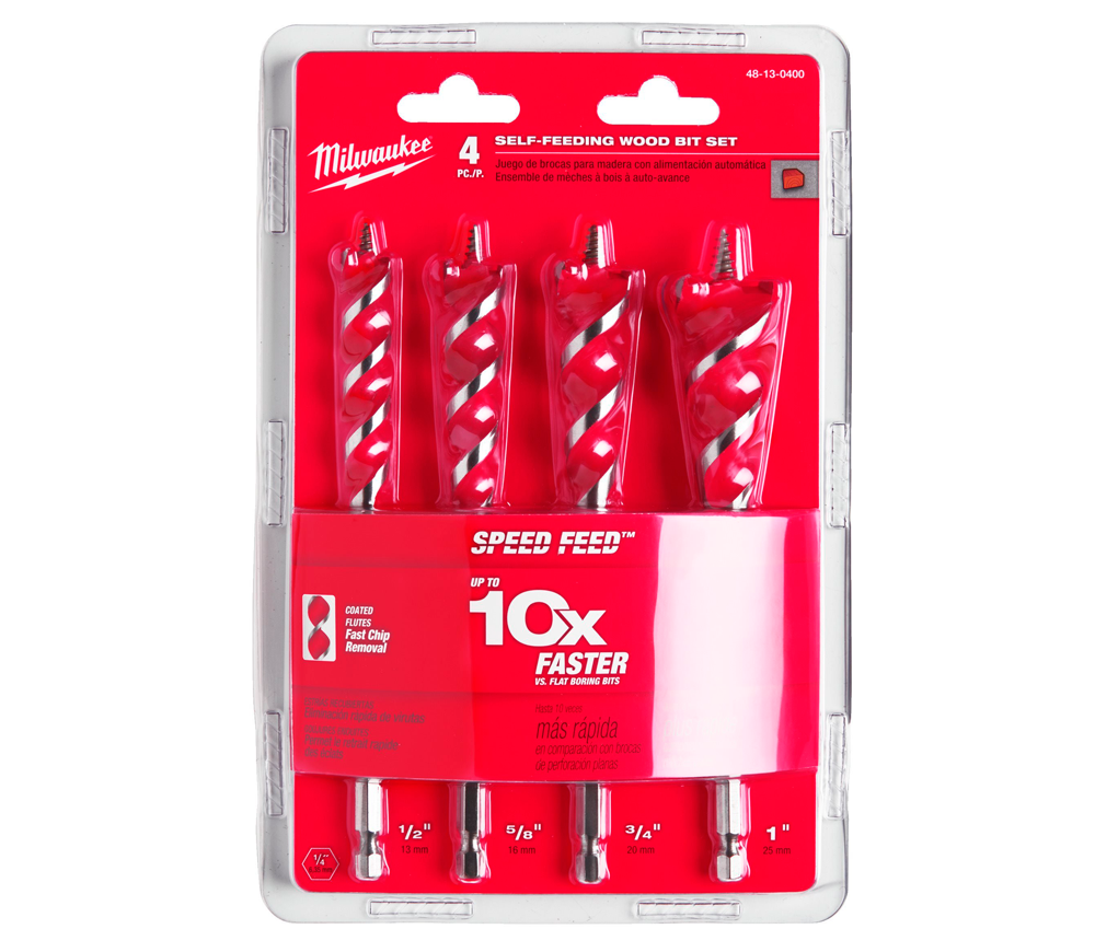 Set burghie lemn MILWAUKEE Speed Feed 13-25mm Oțel