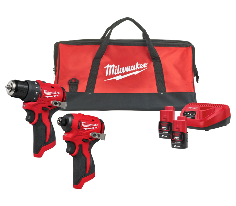 Set de unelte cu acumulator MILWAUKEE M12 BLPP2D-202B