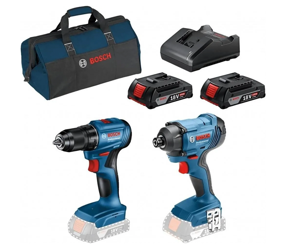 Set de unelte cu acumulator BOSCH GSR 185-Li + GDR 180-Li