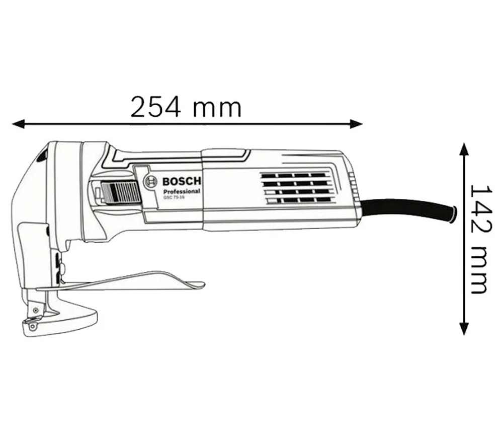 Foarfecă electrică de tablă Bosch GSC 75-16 Professional 750W-4