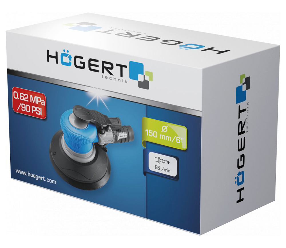 Пневматическая эксцентриковая шлифмашина HOEGERT HT4R652 6.3бар-2
