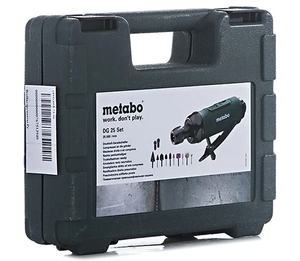 Polizor drept pneumatic METABO DG 25 Set 6.2bar-5