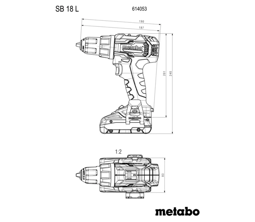 Mașină de înșurubat cu percuție cu acum. METABO SB 18 L 18V 2Ah-4