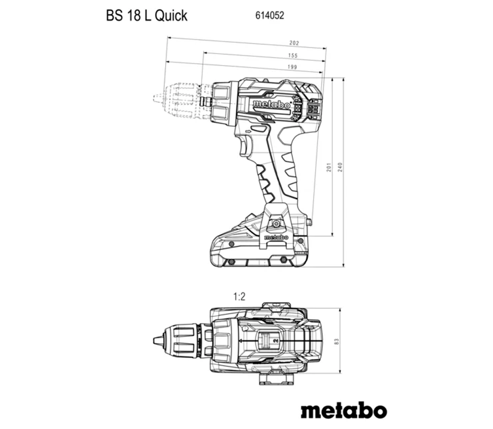 Mașină de înșurubat cu percuție cu acum. METABO SB 18 L Quick 18V 2Ah-3
