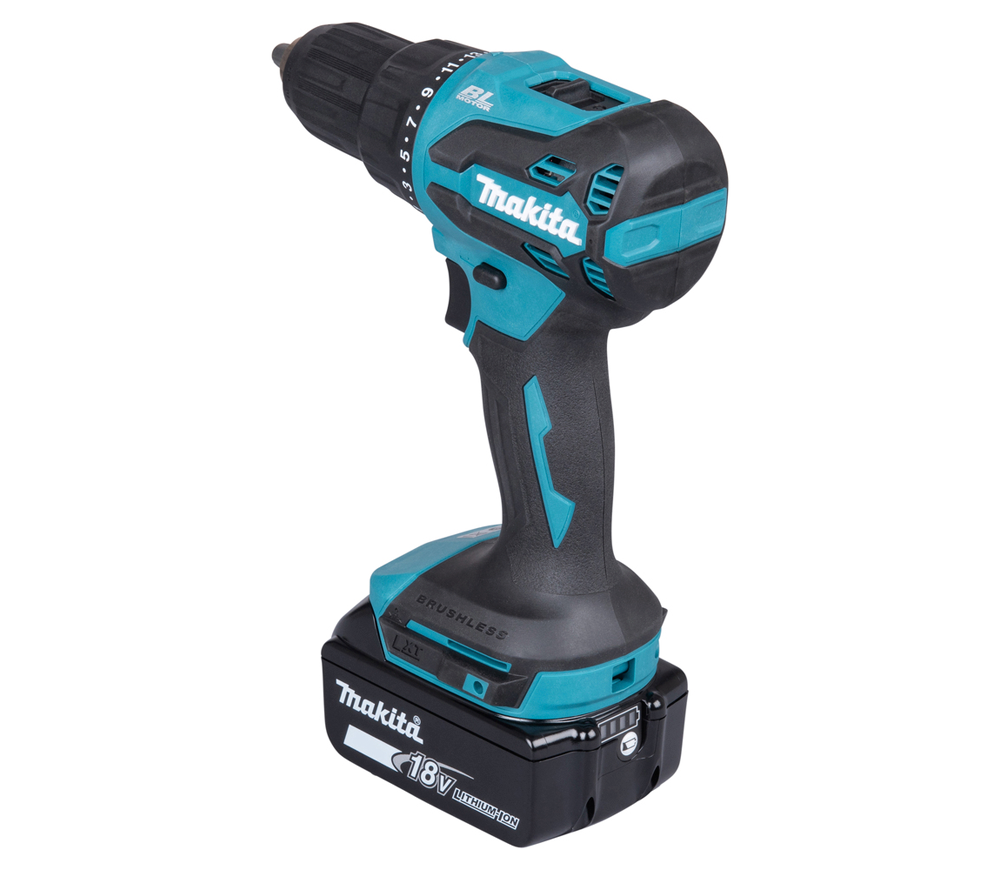 Mașină de înșurubat cu percuție cu acum. MAKITA DHP490WVE 18V 2Ah-3