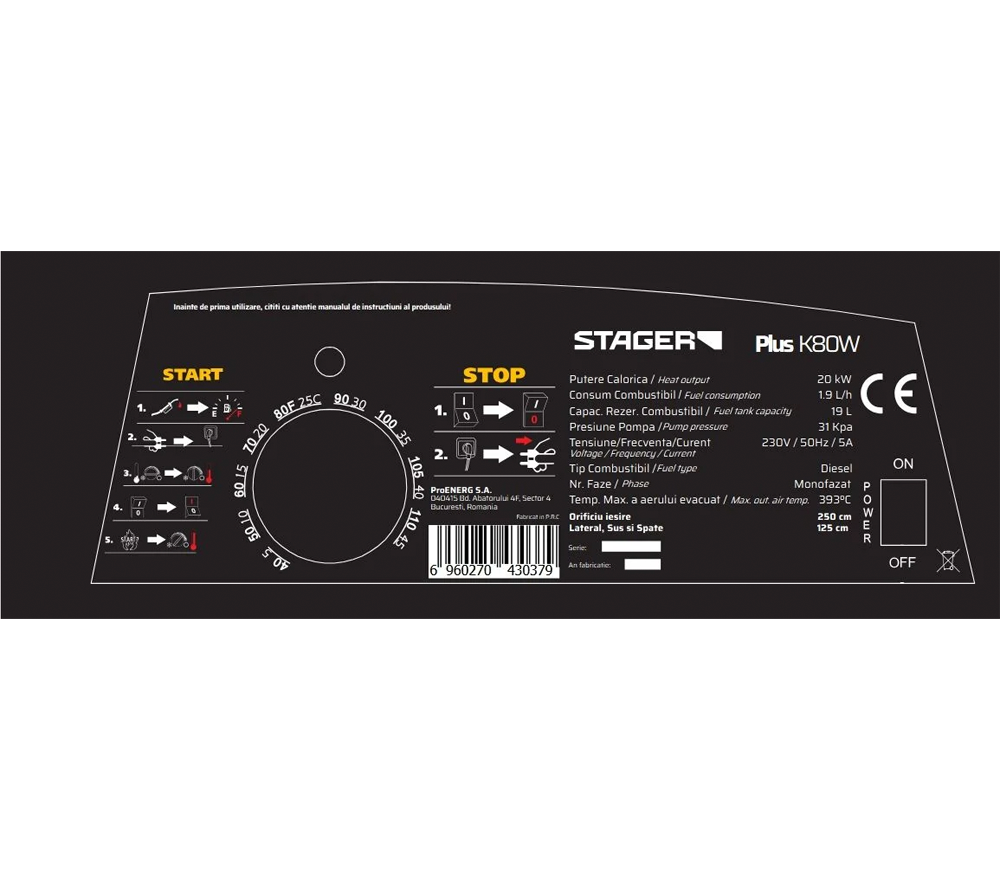 Aeroterma Stager PLUS-K80W 20kw Motorină-8