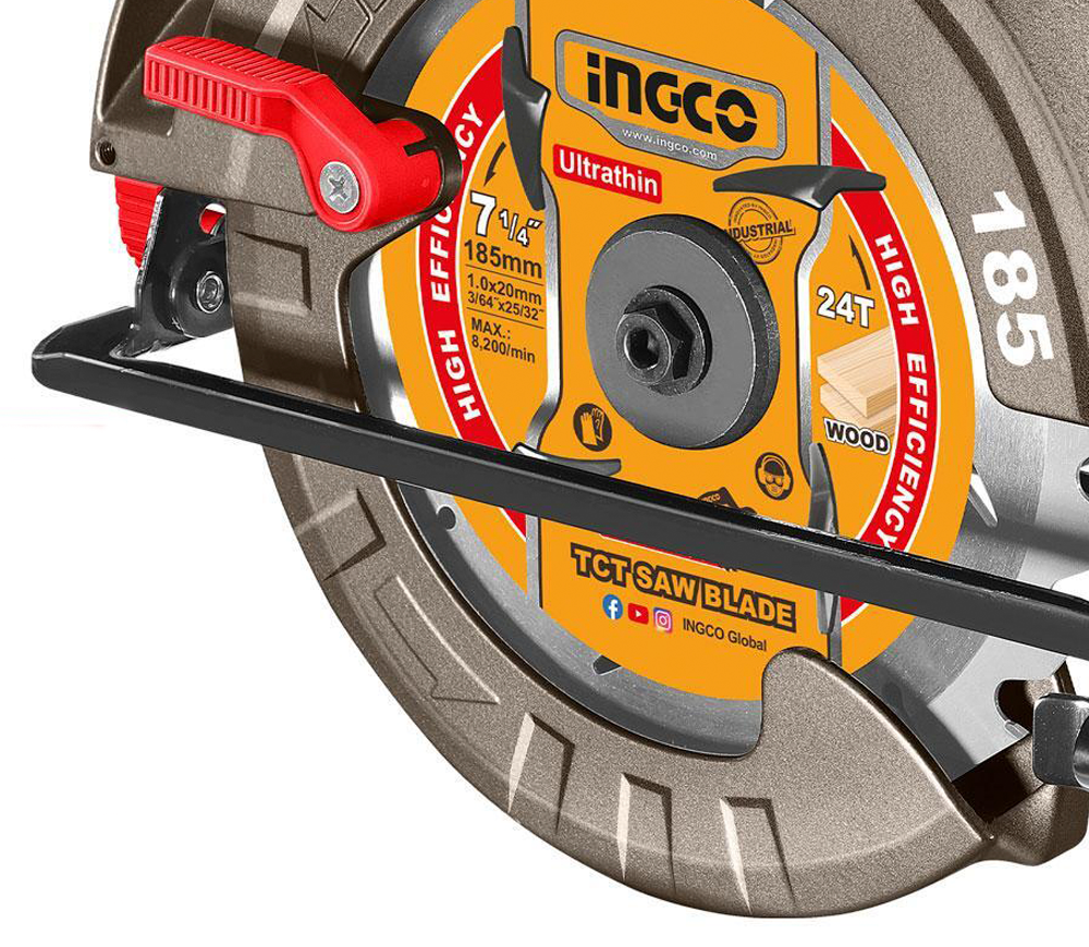 Fierăstrău circular cu acumulator INGCO CSLI4218511 185mm 42V 2.5Ah-4