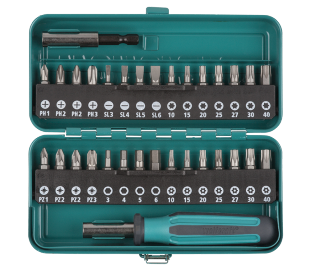 Набор бит Wolfcraft 1388000 PH/PZ/SL/TX/HEX 25мм-3