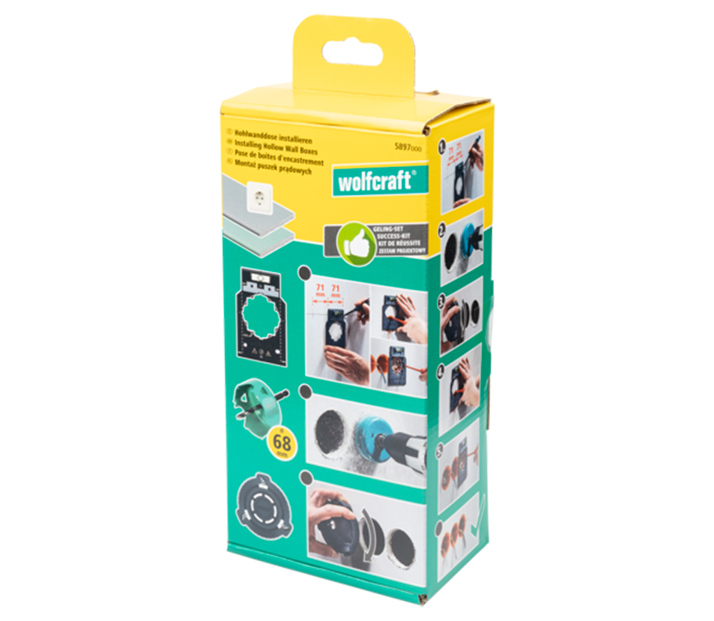 Set instalare doze gips-carton Wolfcraft Success 68mm-7