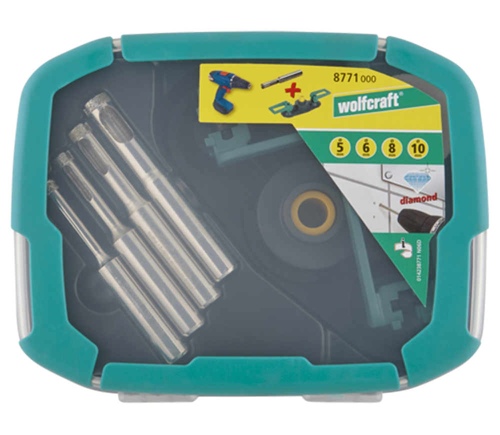 Set burghiuri pe ceramică Wolfcraft 8771000 5/6/8/10mm Diamant-6