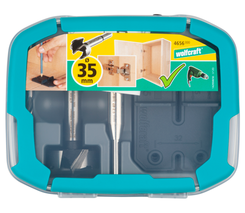 Set instalare balamale Wolfcraft 4656000 5/35mm Oțel-7