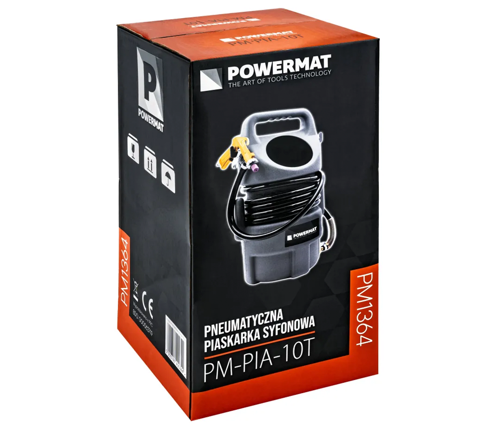 Aparat de sablat pneumatic tip sifon POWERMAT PM-PIA-10T 4/5/6/7mm 8.2bar-2