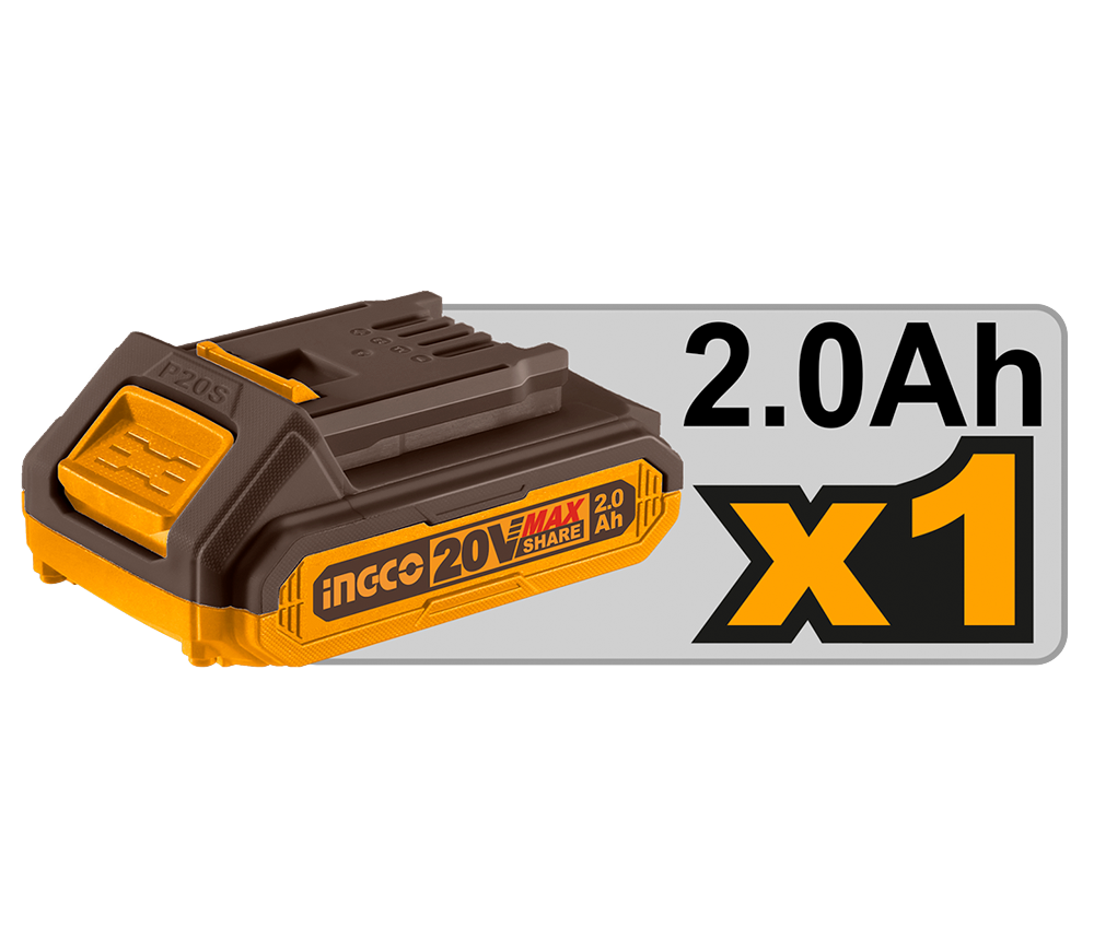 Реноватор аккумуляторный INGCO CMLI20228  20В  2Ач 20000кол/мин-6
