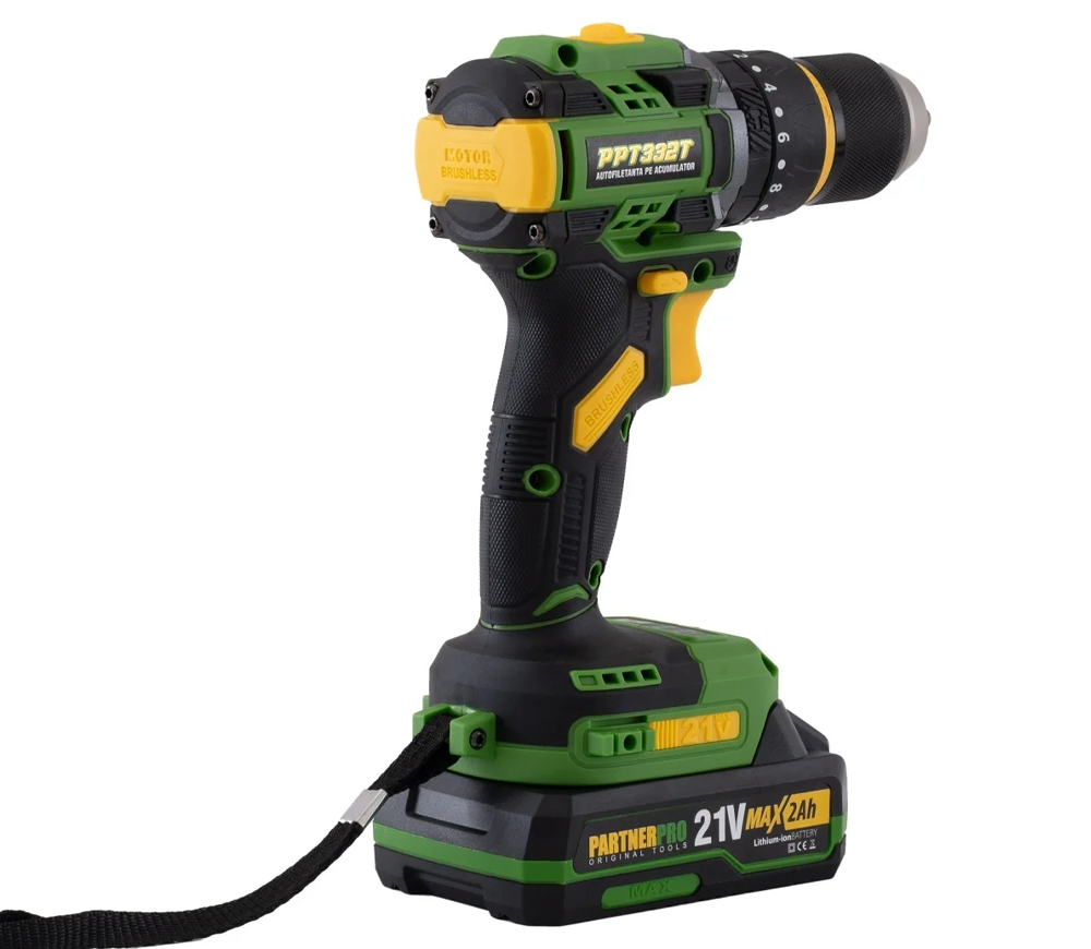 Mașină de înșurubat cu percuție cu acum.  PPT332T 21V 2Ah-5