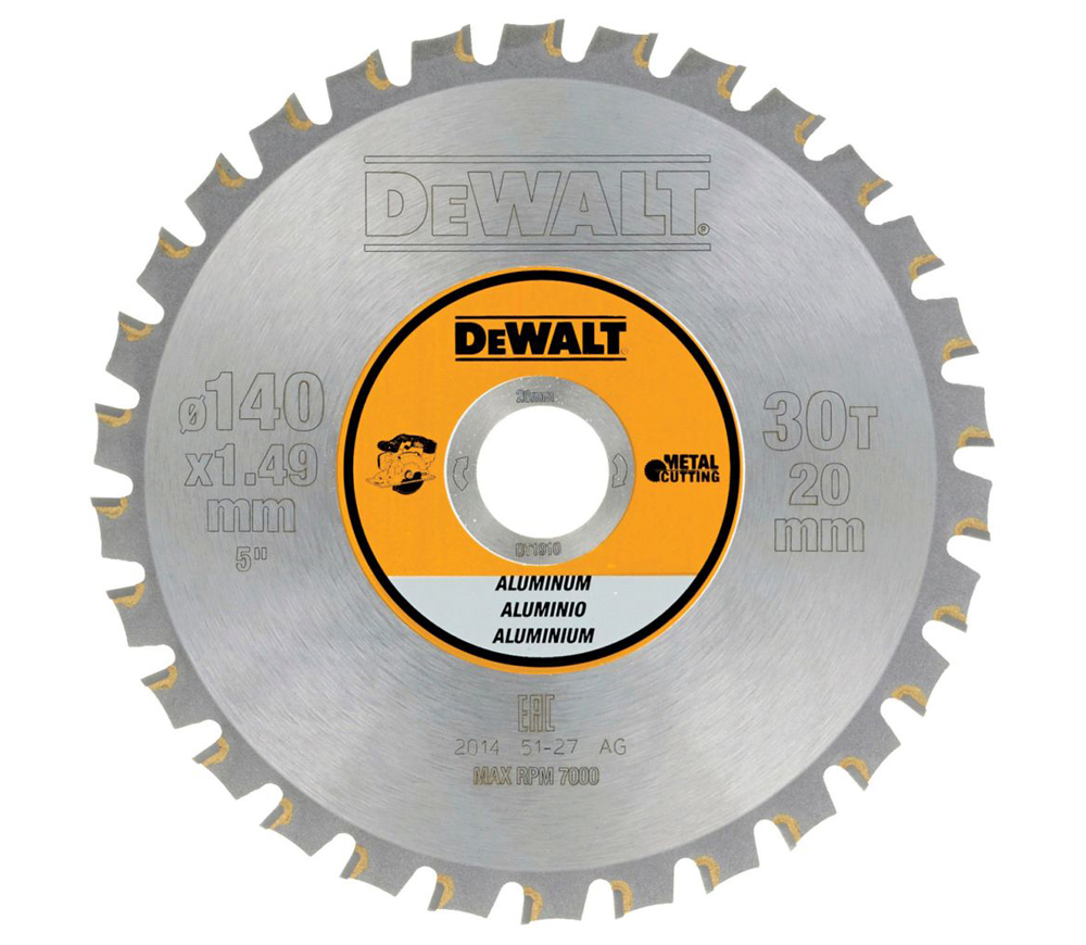 Disc pentru fierastrau electric DEWALT DT1910-QZ 140mm 1.0mm Aluminiu