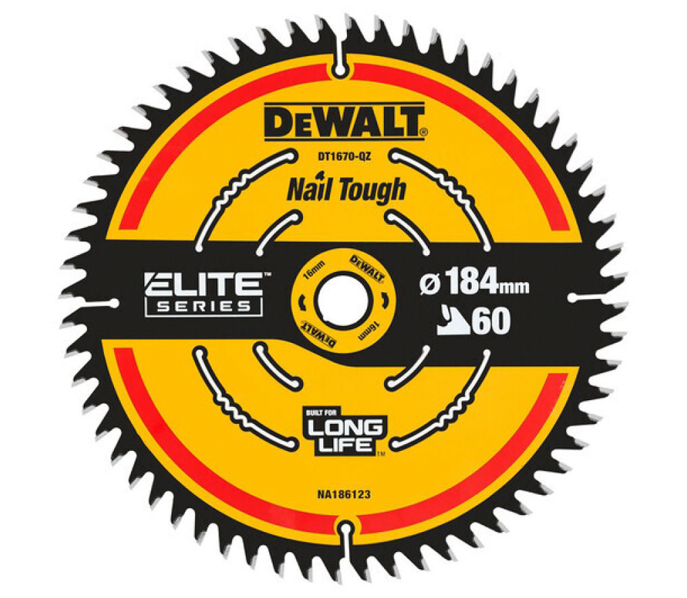 Disc pentru fierastrau electric DEWALT DT1670-QZ 184mm 1.65mm Lemn