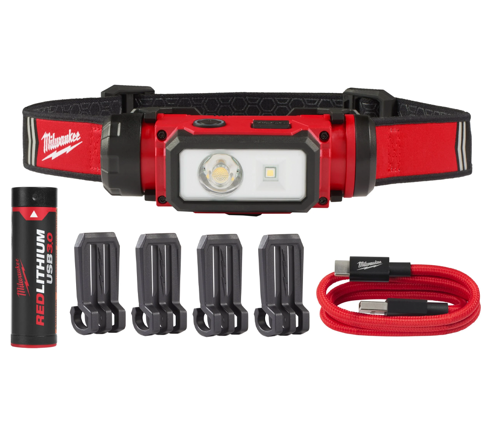 Lanternă frontală MILWAUKEE L4 HL2-301 100/400/600lm Li-Ion