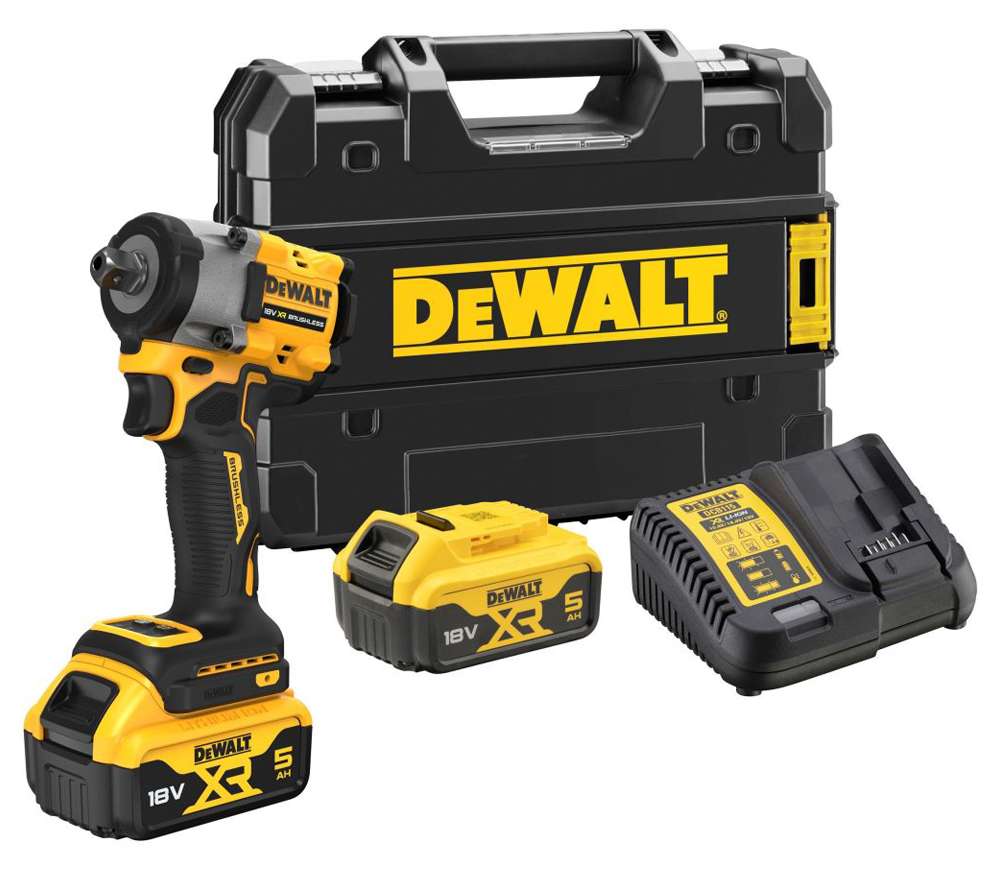 Mașină de înșurubat cu impact cu acumulator DEWALT DCF922P2T-QW 18V 5Ah 610Nm