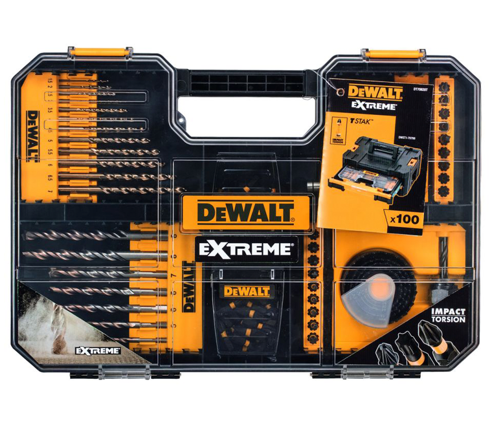 Set burghiuri și biți universal DEWALT DT70620T-QZ 1.5-8mm Oțel