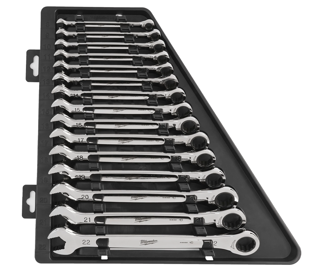 Set 15 chei combinate cu clichet Milwaukee MAX BITE™