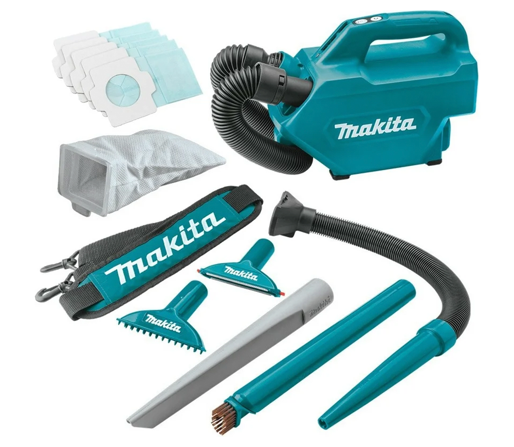 Пылесос промышленный аккумуляторный MAKITA 18В 2Ач CL121DWA 46мбар 0.5л-2