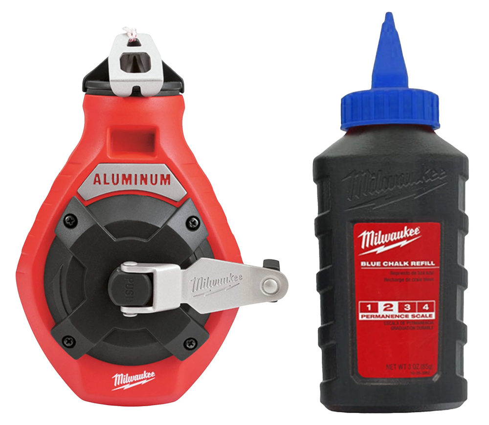 Șnur de trasat Fine Line și Rezervă Cretă Albastră Milwaukee 4932493814