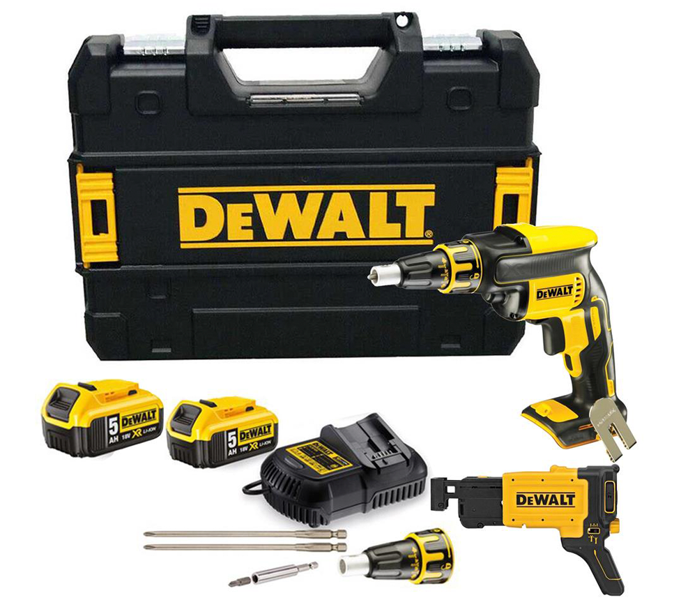 Mașină de înșurubat pentru regips cu acumulator DEWALT DCF620P2K-QW 18V 5Ah
