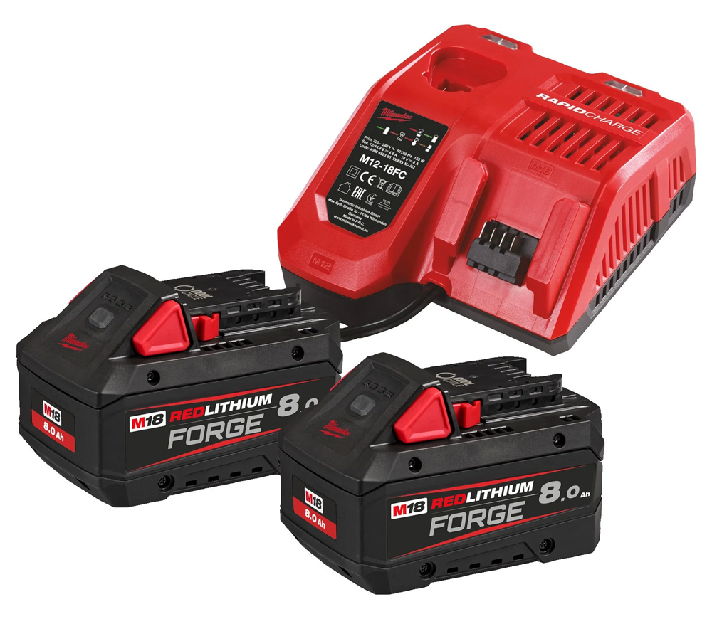 Încărcător cu 2 acumulatoare MILWAUKEE M18 FORGENRG-802 380w 18V 6A