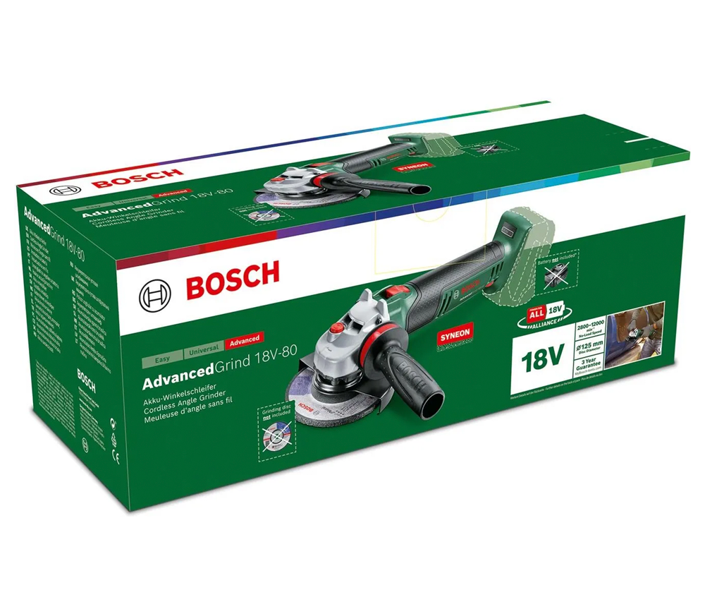 Polizor unghiular cu acumulator BOSCH AdvancedGrind 18V-80 125mm 18V-2
