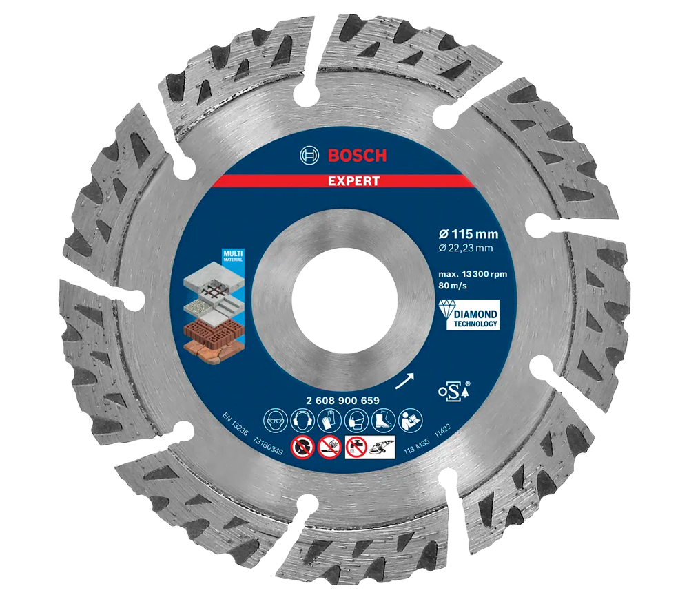 Disc de tăiat cu diamant BOSCH EXPERT Multi Material 115mm Segmentat Multimaterial