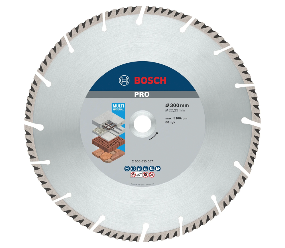Disc de tăiat cu diamant BOSCH PRO Multi Material 300mm Turbo Multimaterial