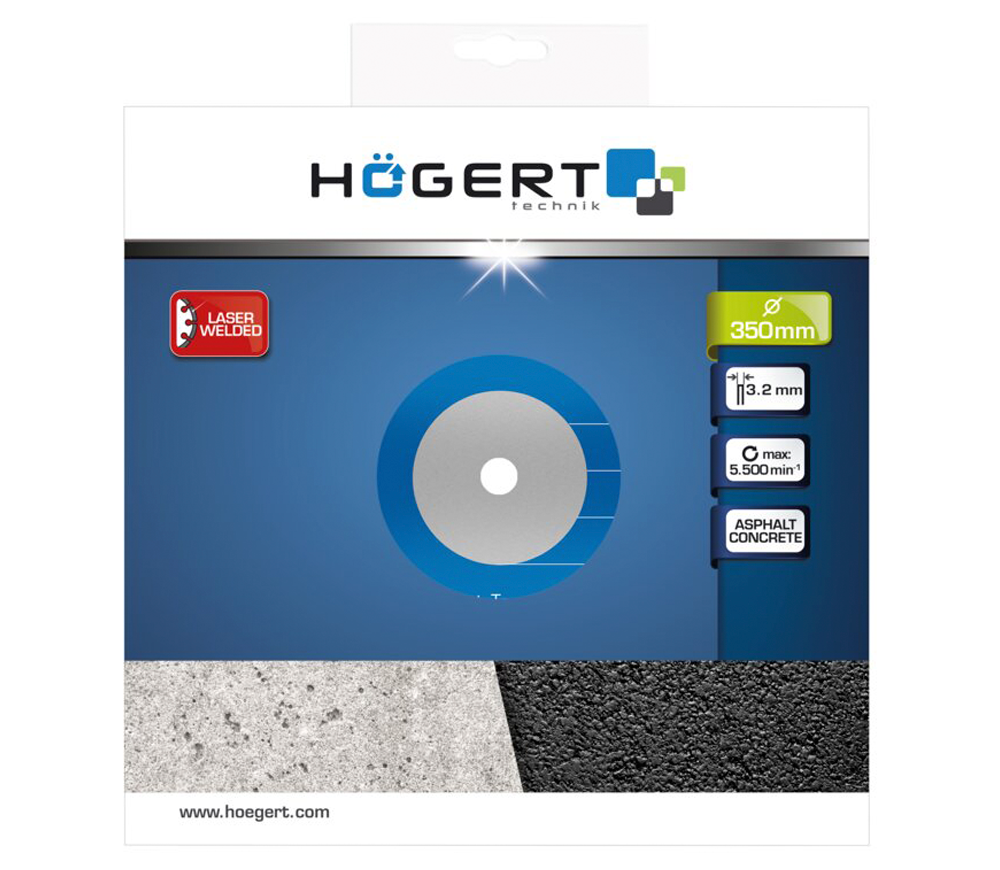 Disc de tăiat cu diamant HOEGERT HT6D748 350mm Segmentat Asfalt-2