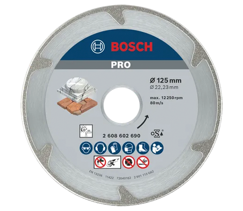 Disc de tăiat cu diamant BOSCH PRO Marble 125mm Solid Marmura