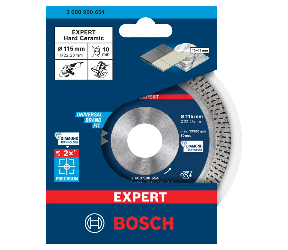 Disc de tăiat cu diamant BOSCH EXPERT HardCeramic 115mm Turbo Ceramică/Porțelan/Marmură-2