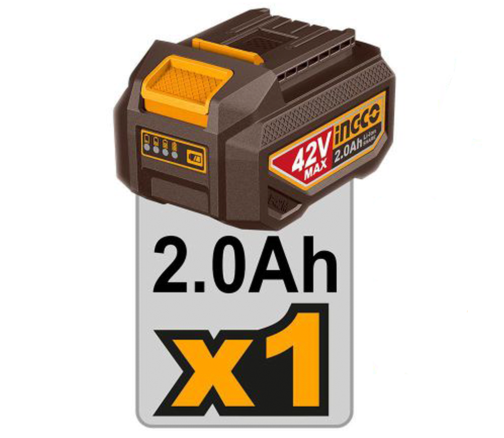Mașină de înșurubat cu impact cu acumulator INGCO CIWLI42461 42V 2Ah 600Nm-4