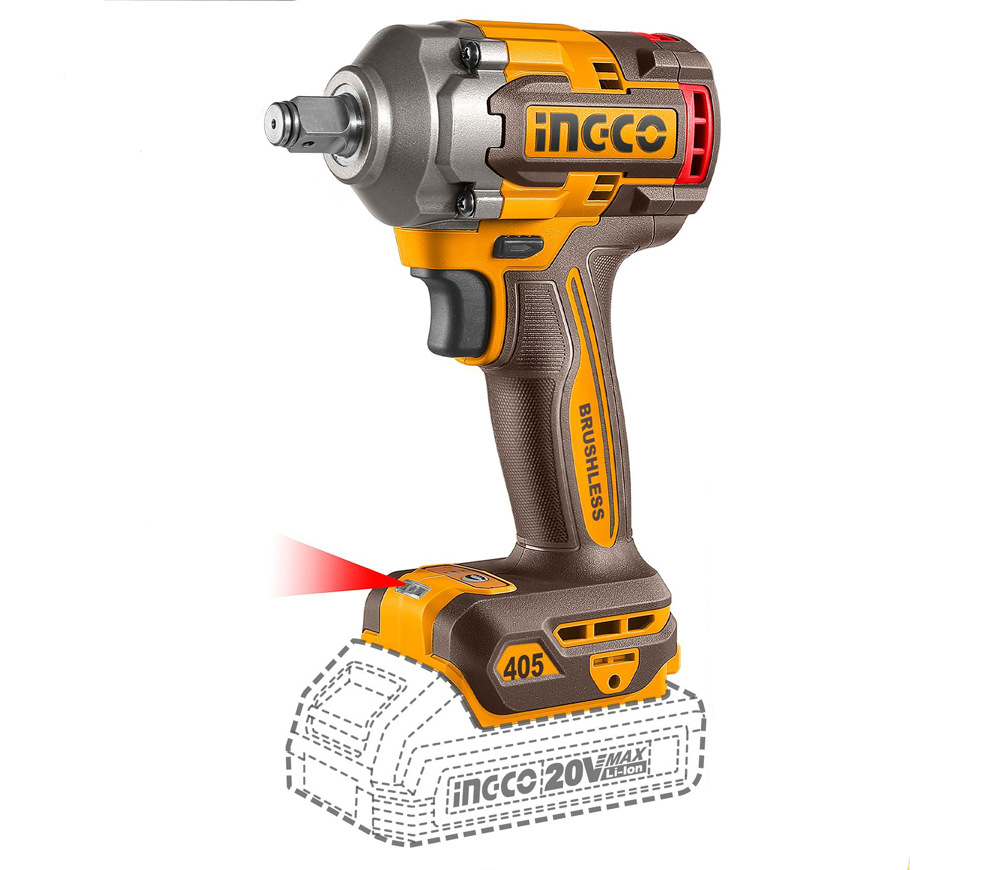 Mașină de înșurubat cu impact cu acumulator INGCO COSLI23056 20V 2Ah 555Nm
