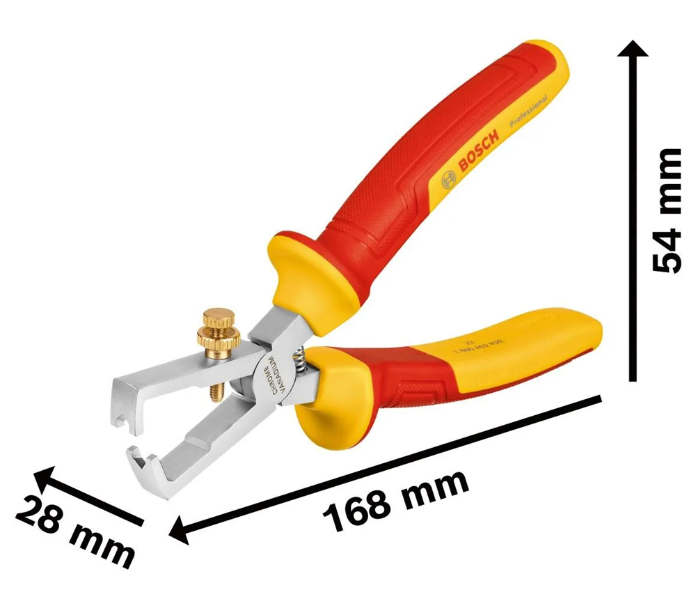 Clești pentru îndepărtare izolație BOSCH VDE Universal Wire Stripper 160 mm-2