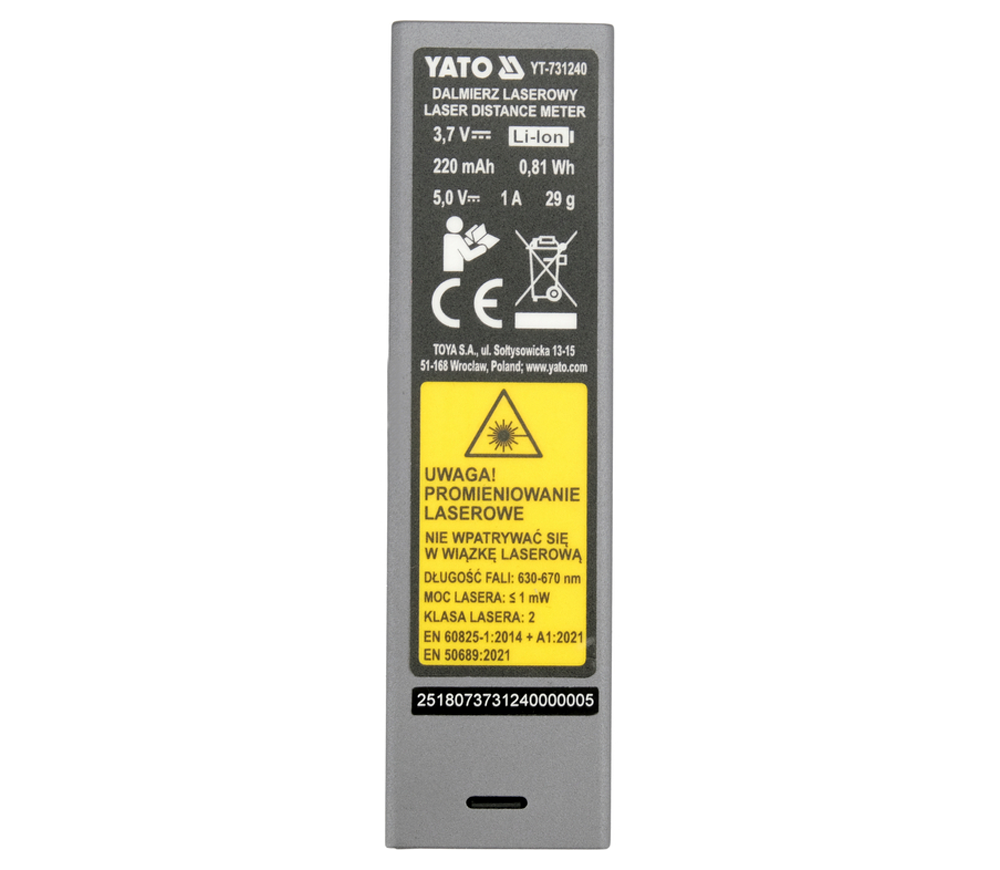Дальномер YATO YT731240 30m IP21-5