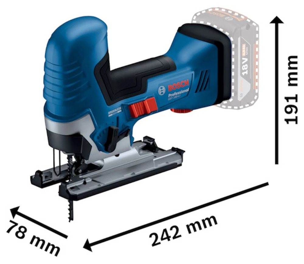 Fierăstrău pendular cu acumulator (fără bat) BOSCH GST 18V-125 S 18V-2