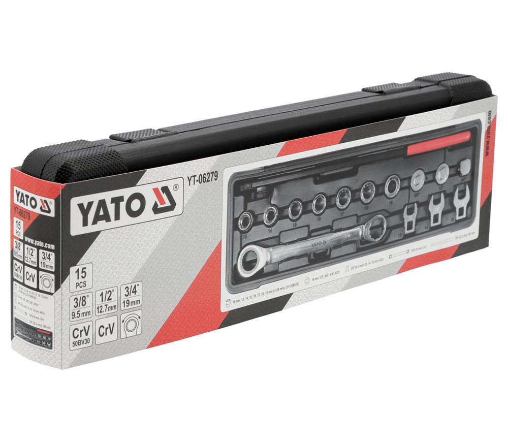 Набор для поликлиновых ремней 15 предметов YATO YT06279 13-26мм-4