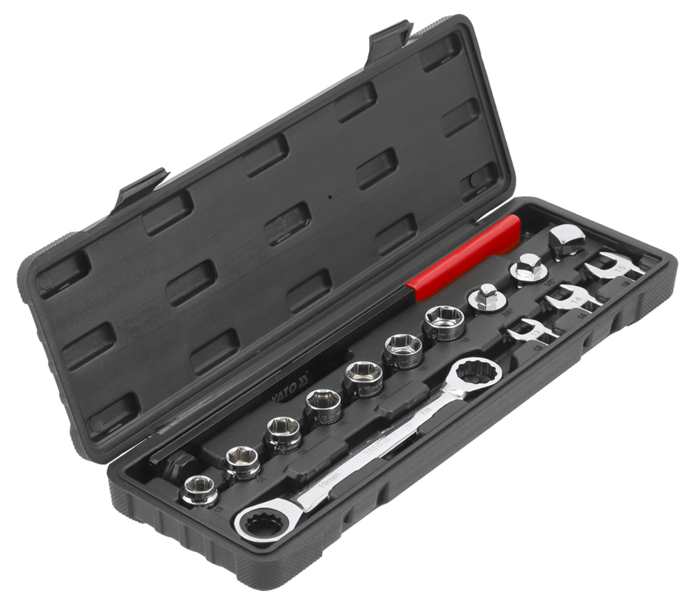 Set pentru curele poli-V 15 piese YATO YT06279 13-26mm