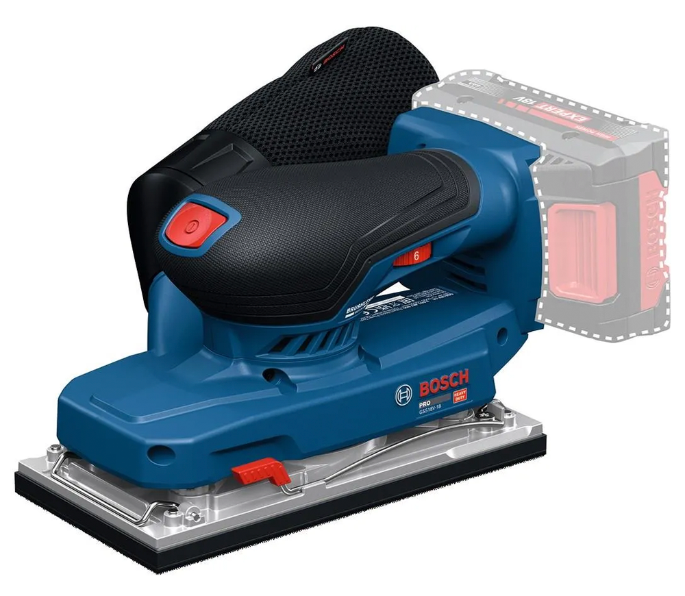 Mașină de șlefuit cu vibrații fără fir (fără bat) BOSCH GSS18V-18 18V