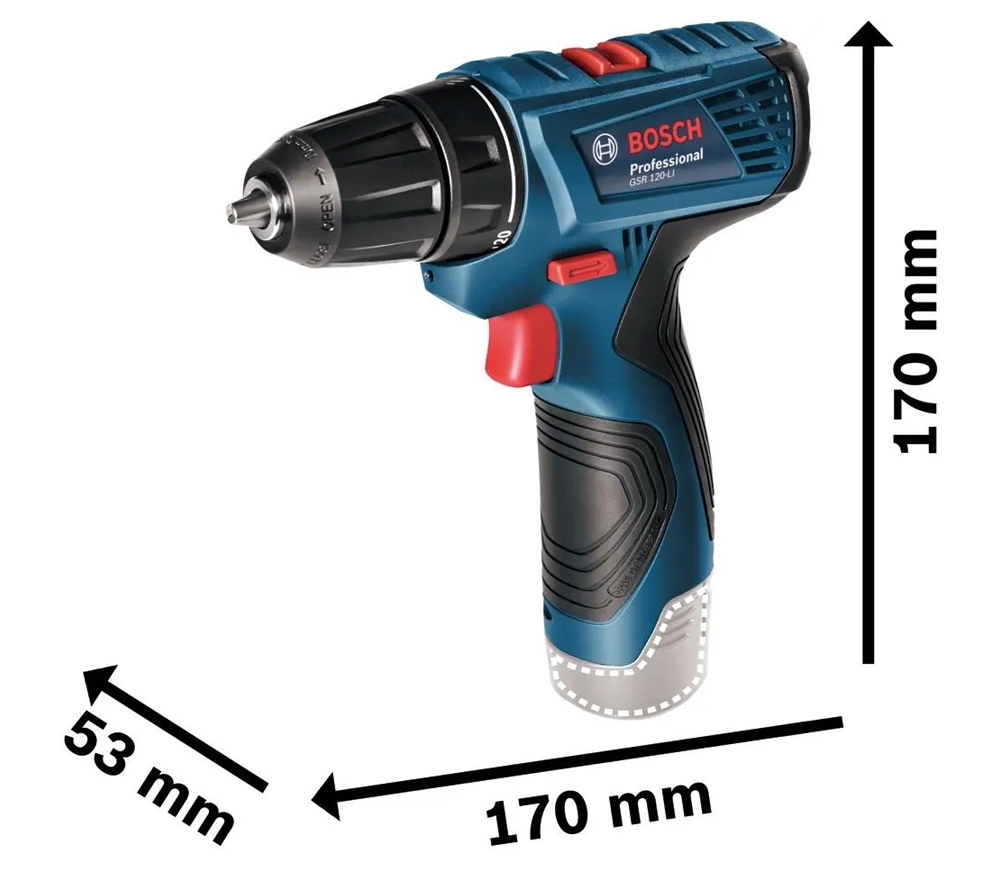Mașină de înșurubat cu acumulator BOSCH GSR 120-LI 12V 2Ah-5