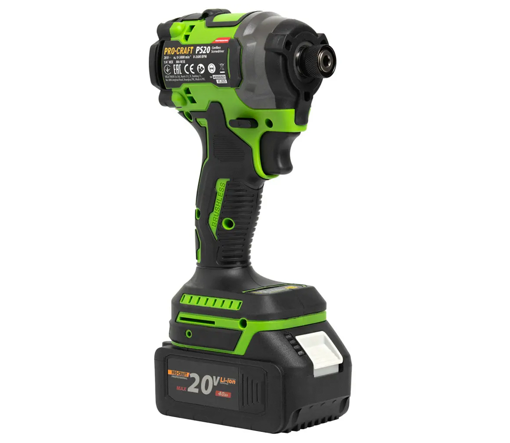 Șurubelnița cu acumulator сu impact (fără bat.) ProCraft PS20 20V 2Ah-2